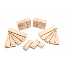 Tegu 26 Piece Discovery Magnetic Wooden Block Set, Natural   